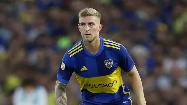 Nicolás Valentini, durante su estadía en Boca.