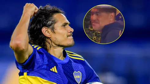 Cavani se acordó de Riquelme tras su triplete.