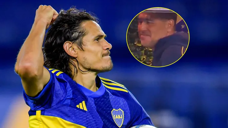 Cavani se acordó de Riquelme tras su triplete.
