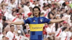 Edinson Cavani en el último Superclásico.