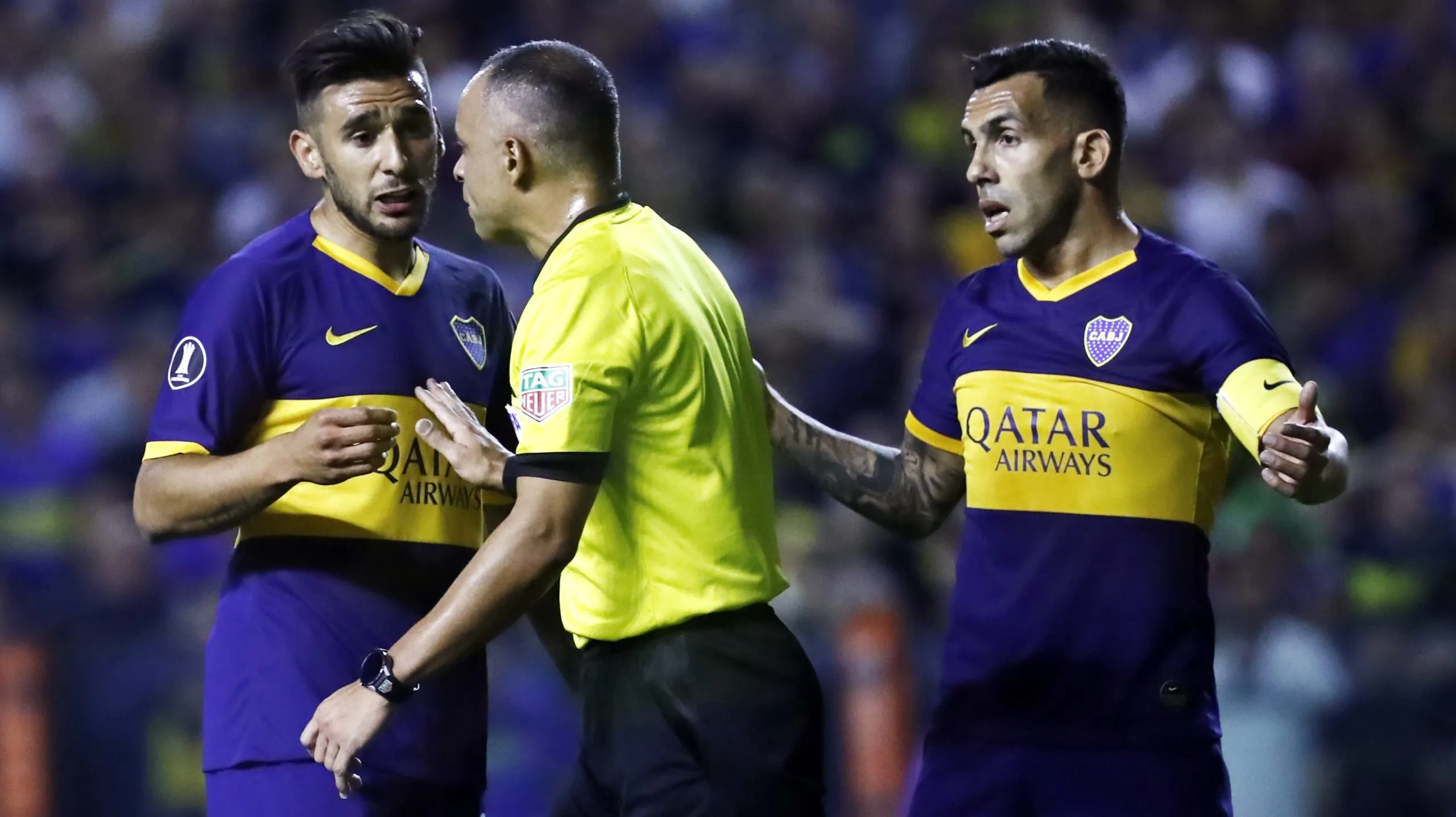 Eduardo Salvio y Carlos Tevez, la temible dupla que supo convivir en La Boca. (Getty)