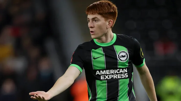 Valentín Barco, en su debut con Brighton.