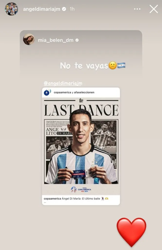 Posteo de Mía Di María.