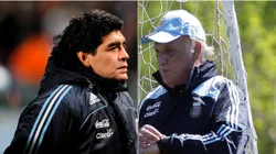 Diego Maradona y Alfio Basile.