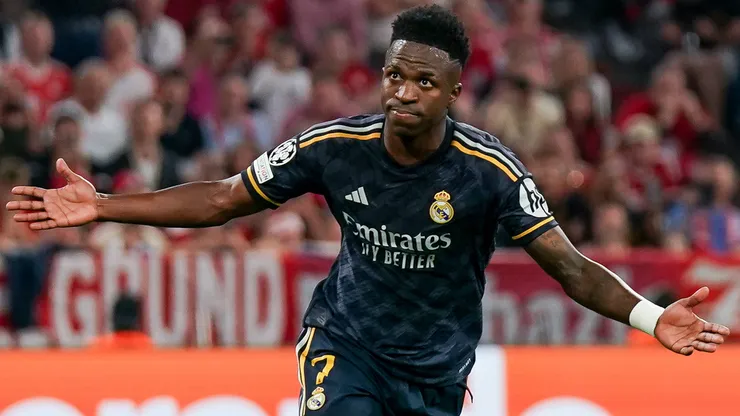 Vini Jr convirtió un doblete para el Real Madrid contra el Bayern Múnich en la ida.