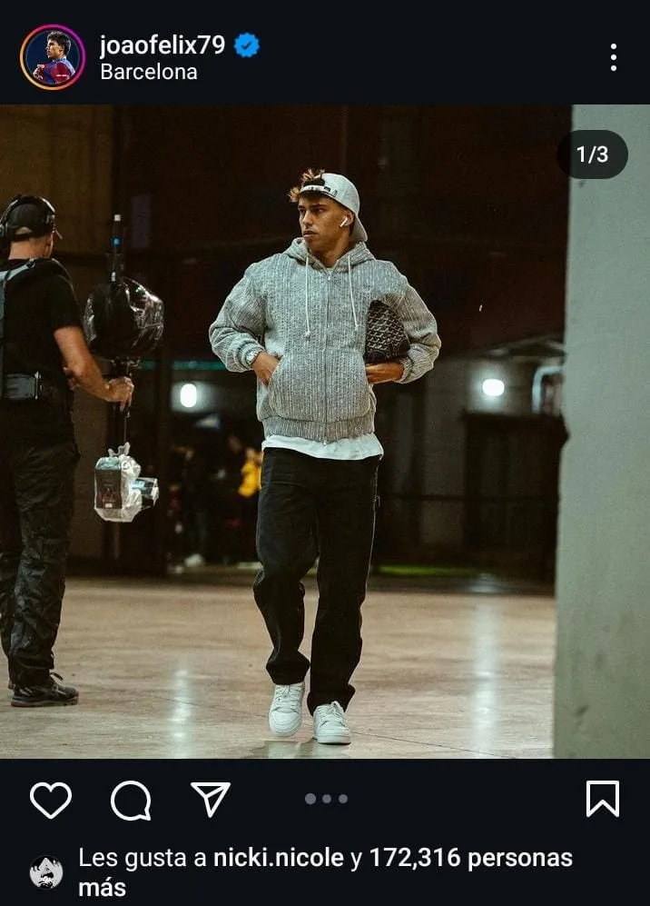 Los likes entre Nicki Nicole y Joao Felix