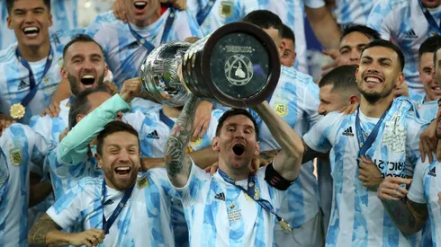 Argentina celebrando la última Copa América.