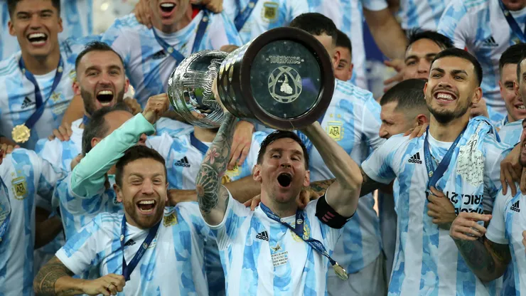 Argentina celebrando la última Copa América.