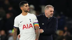 Ange Postecoglou y Cuti Romero.