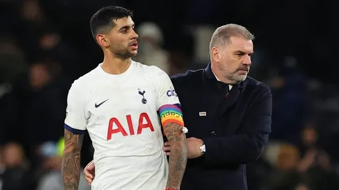 Ange Postecoglou y Cuti Romero.