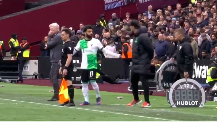 Tensión en Liverpool vs. West Ham: Jürgen Klopp y Mohamed Salah discutieron en pleno partido
