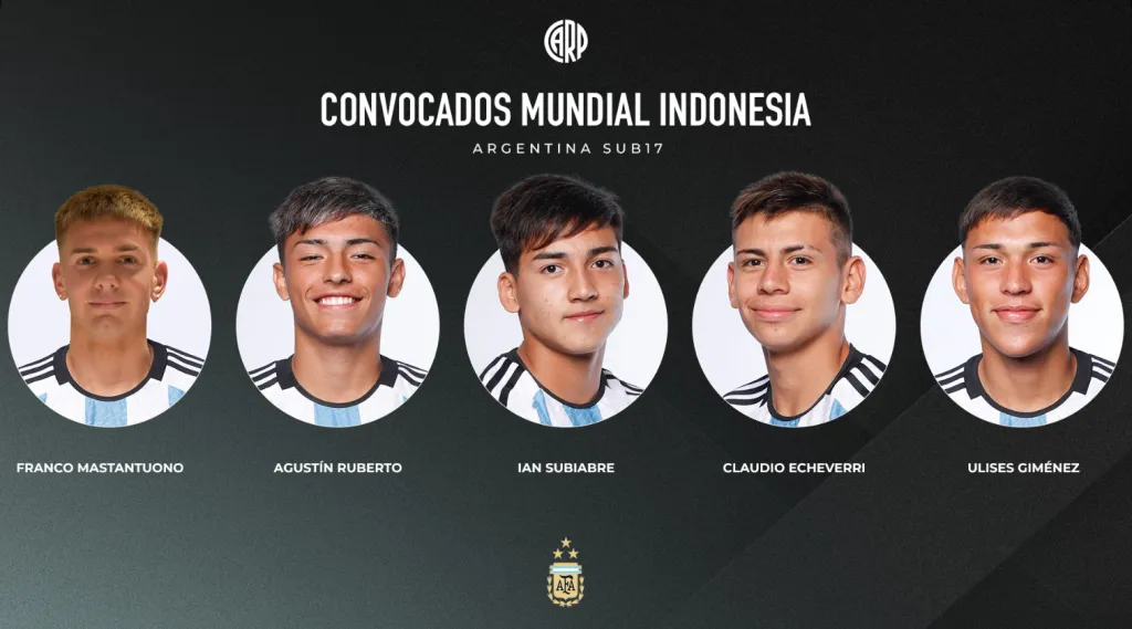 Los pibes de River que participaron en el último Mundial Sub-17.