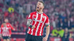 Iker Muniain festejando un gol en Bilbao.