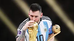 Messi con la Copa del Mundo.