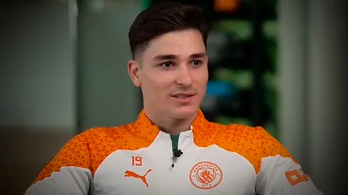 La primera entrevista de Julián Álvarez en inglés.