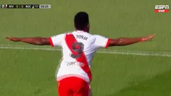 El festejo de Miguel Borja.