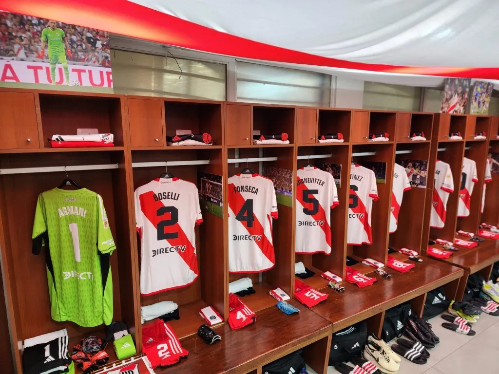 El vestuario de River para este partido. (Foto: Prensa River).