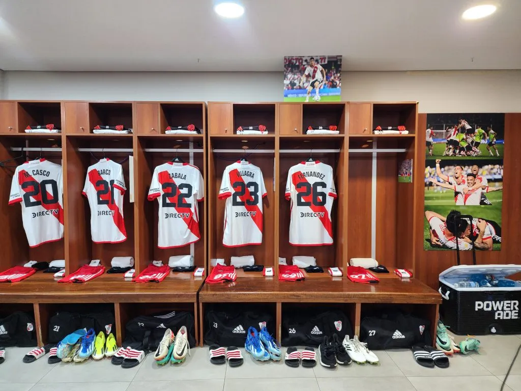El vestuario de River para el Superclásico. (Foto: Prensa River).