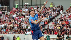 Benjamín Sesko, el delantero que quiere el Manchester United.