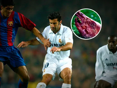 Figo y una desopilante publicidad recordando el clásico del cochinillo