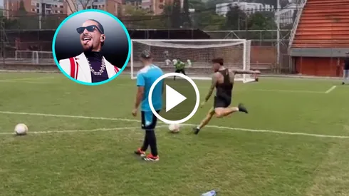 Maluma entrenó con Juanfer.