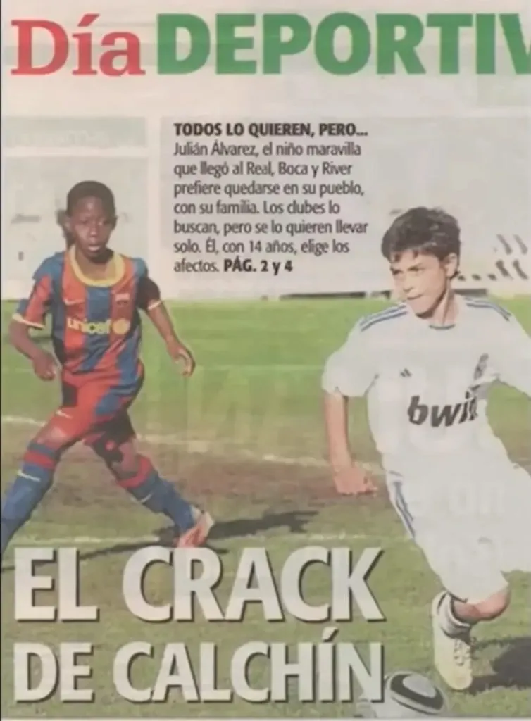 Archivo de Julián Álvarez con la camiseta del Real Madrid.