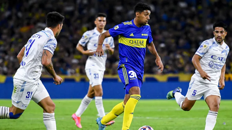 Cristian Medina, en un partido ante Godoy Cruz en 2022.