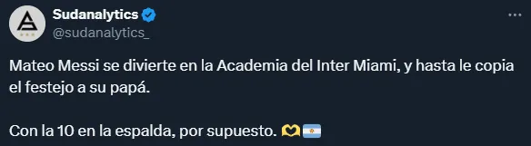 Los detalles de la gran actuación de Mateo Messi y sus 5 goles.