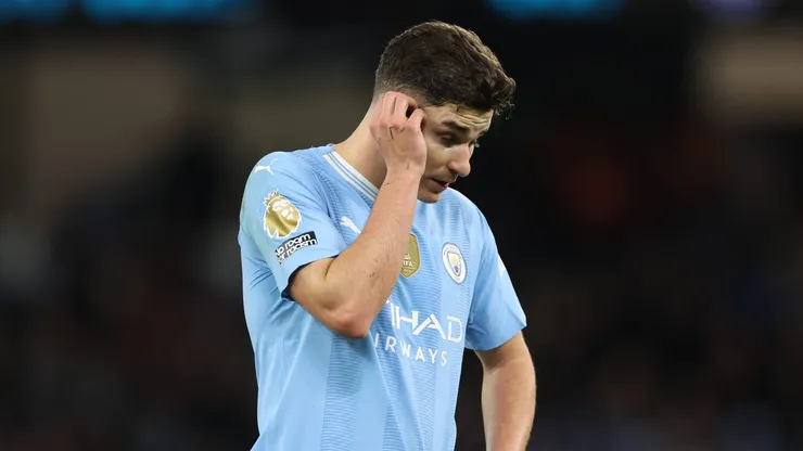 La mala racha de Julián Álvarez con Manchester City en la Premier League