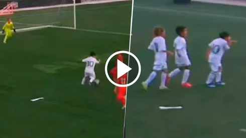 Mateo Messi marcó 5 goles en un partido.