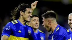 Cavani y Anselmino, jugadores de Boca.