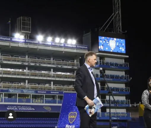 Rubén Mingroni, doctor especialista en imágenes, en La Bombonera