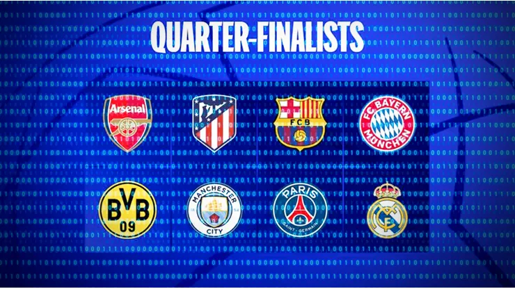 La IA simuló los cuartos de la Champions