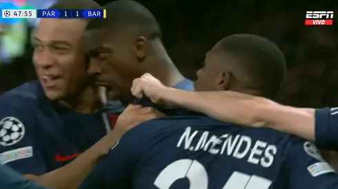 El festejo de Ousmane Dembélé.