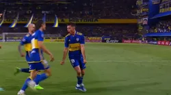 El festejo de Anselmino y de todo Boca.