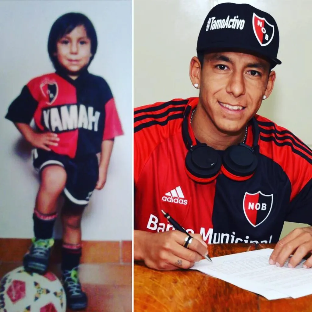 El Brian que soñaba / el Brian que logró ponerse la 10 de Newell’s. Foto IG.