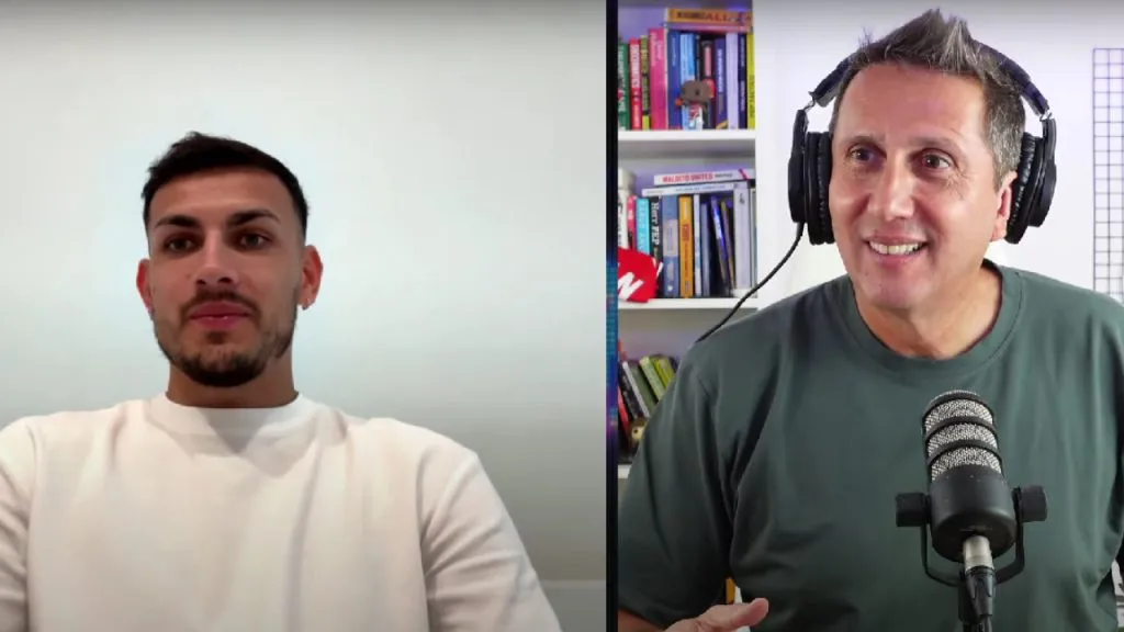 Leandro Paredes, con Juan Pablo Varsky en Clank! (Foto: Captura)