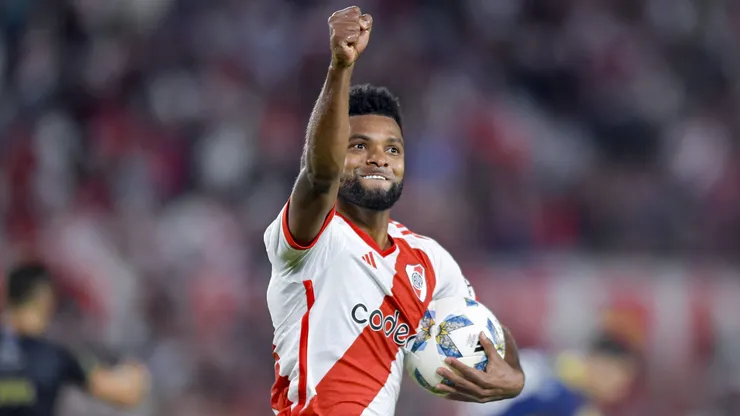 Miguel Borja, la gran figura del partido.