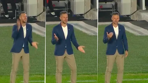 El entrenador de River reaccionó tras el gol que sufrió su equipo.