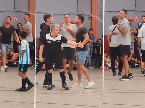 VIDEO | Un ex Boca quiso pelear con un árbitro en un partido de baby fútbol