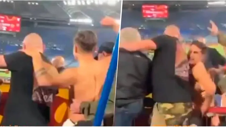 Paulo Dybala celebró el triunfo sobre la Lazio con los ultras de la Roma.