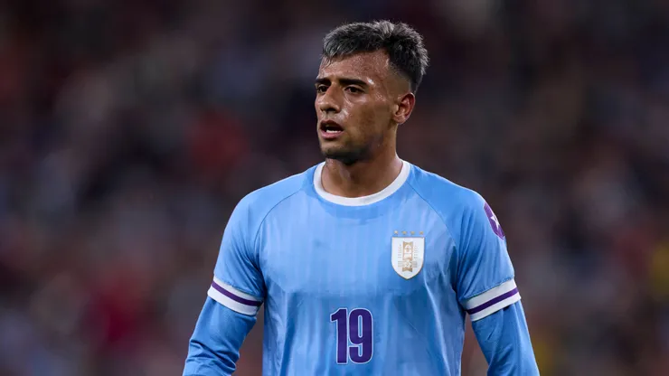 Luciano Rodríguez con los colores de Uruguay.