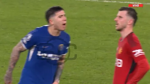 El insulto de Enzo Fernández a Mason Mount en el final de Chelsea y Manchester United