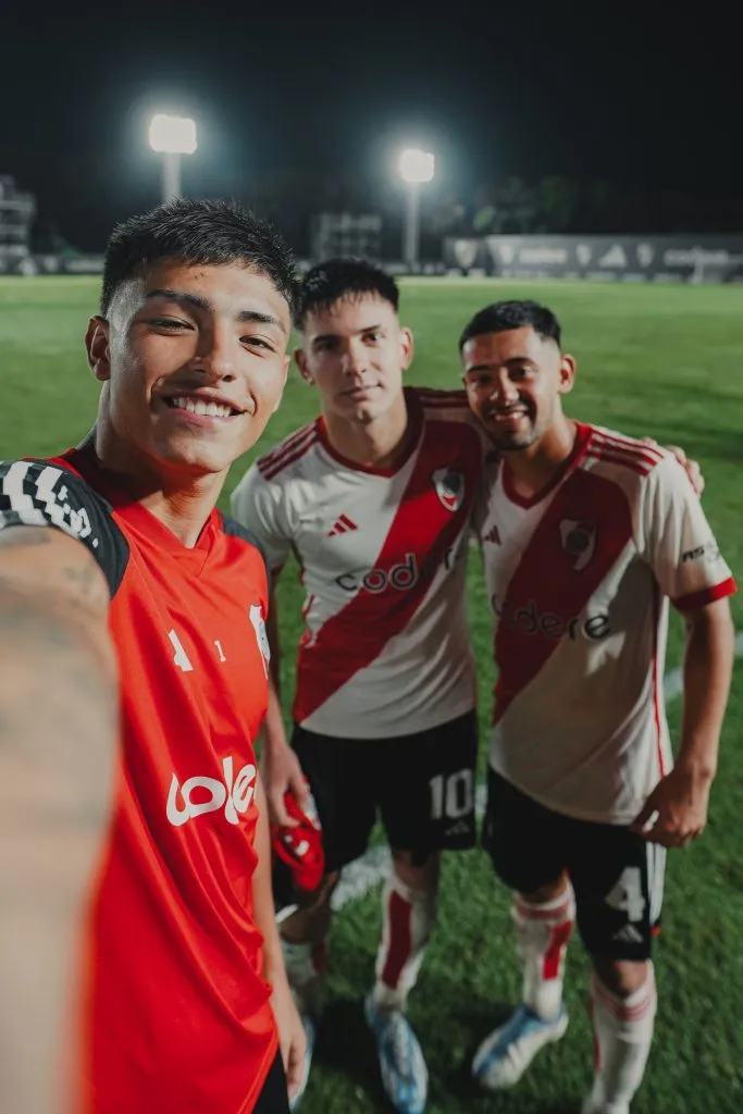 Ruberto, Mastantuono y Aguirre, los goleadores del Superclásico. (Foto: Prensa River).