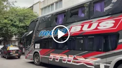 Así quedó el micro de Peñarol.