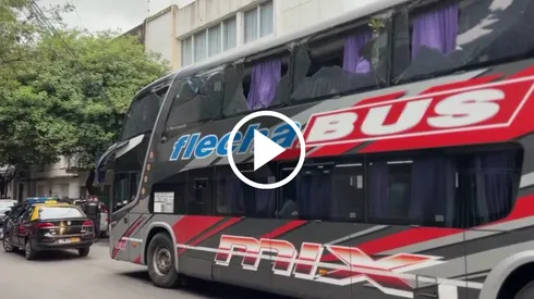 Así quedó el micro de Peñarol.