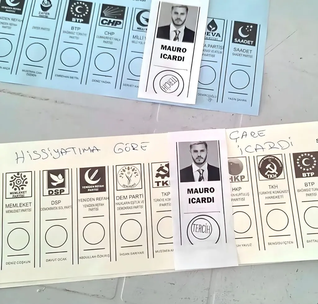 Icardi apareció como candidato en las elecciones municipales.