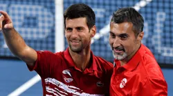 Novak Djokovic, junto a Nenad Zimonjic.