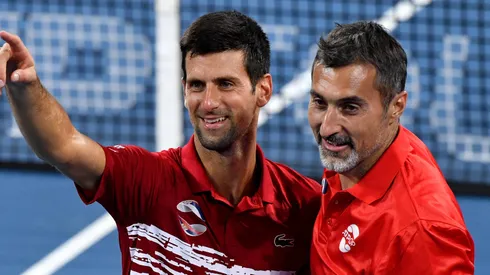Novak Djokovic, junto a Nenad Zimonjic.