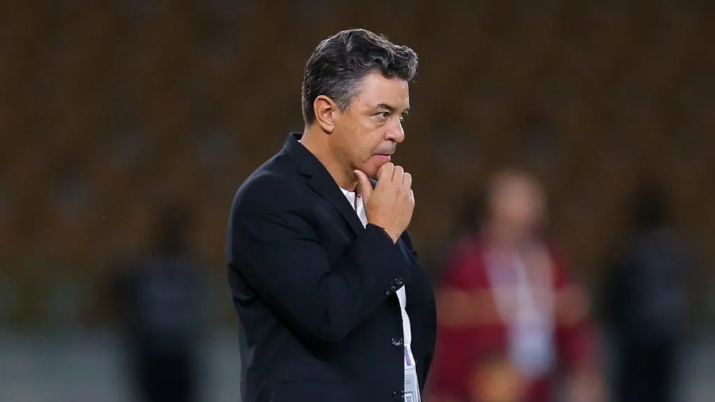 Marcelo Gallardo, pensativo